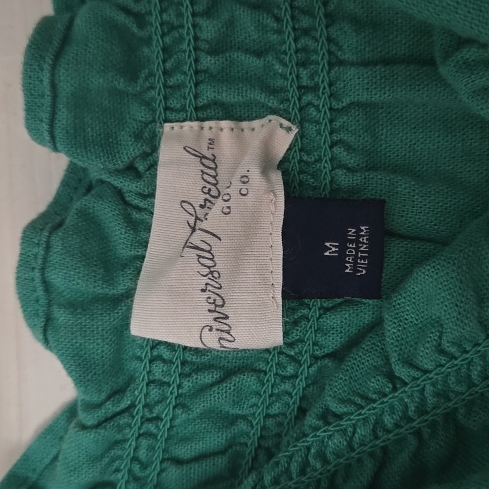 Universal Thread Green Sleeveless Midi Button-Down Dress Linen Blend - Picture 7 of 8